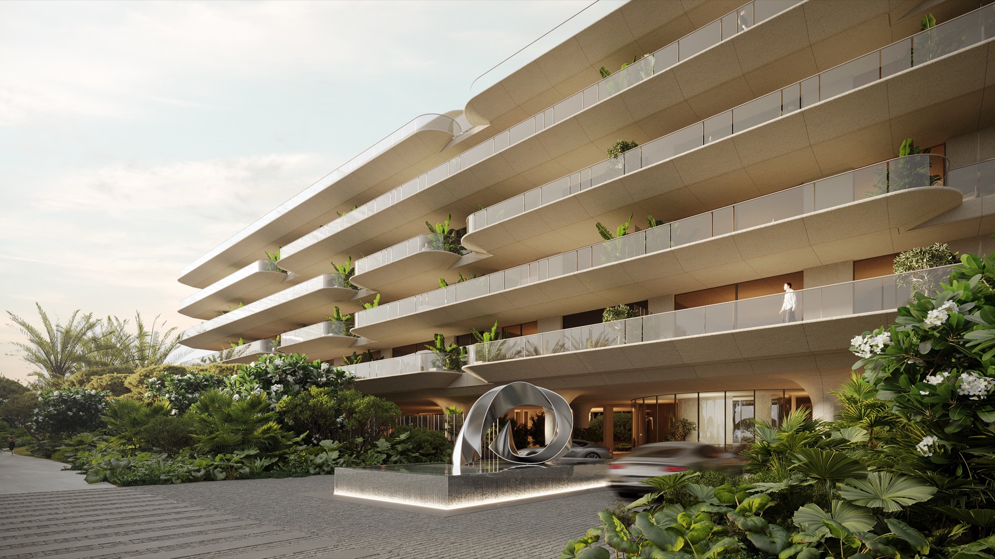 A contemporary new development with planted terraces on the Costa del Sol