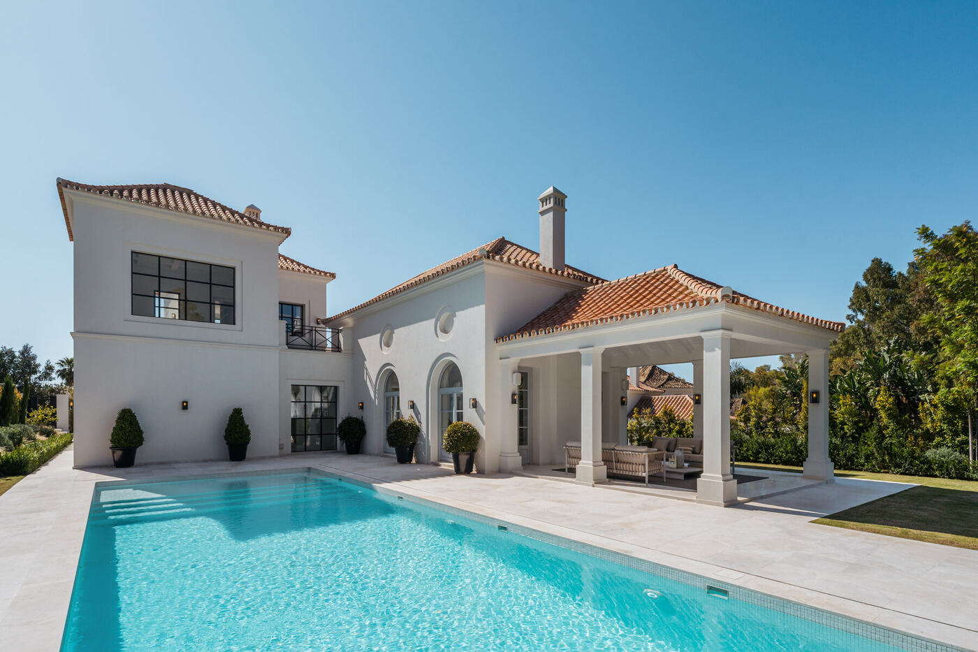 A newly built contemporary villa on the Costa del Sol